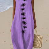 Emma™ | Midi Kleit Violet Bloom