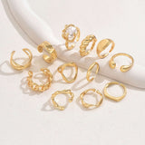 Geometric Open Metal Ring