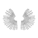 Waved Edge Metal Earrings