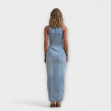 Lacey - Denim maxi kleit pehme pesuga