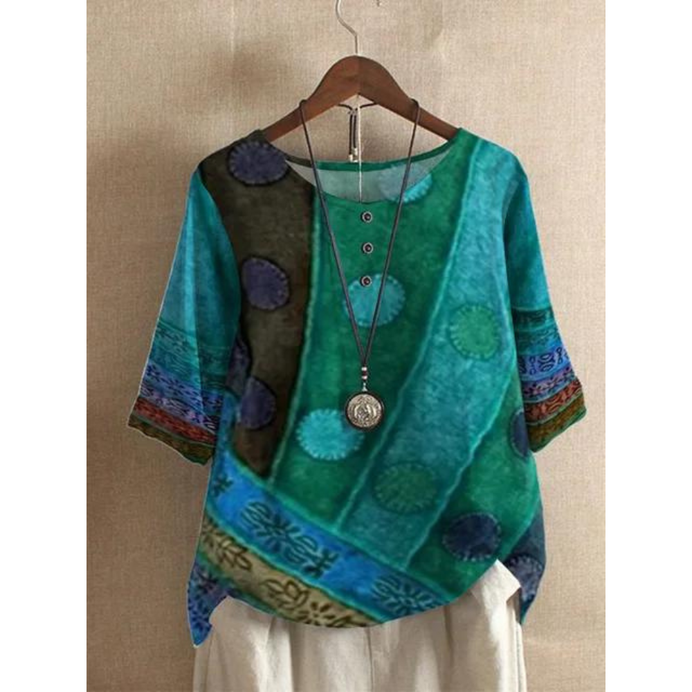 Valerie - boho stiilis mitmevärviline top
