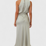 Rina Elegantne Drapeeritud Kaelusega Kleid