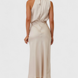 Rina Elegantne Drapeeritud Kaelusega Kleid