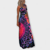 Ronja - La Bamba Maxi kleit tie-dye mustriga