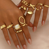 Geometric Open Metal Ring