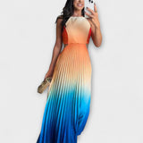Haven - Maxi stiilis ilma varrukateta kleidid tie-dye mustriga