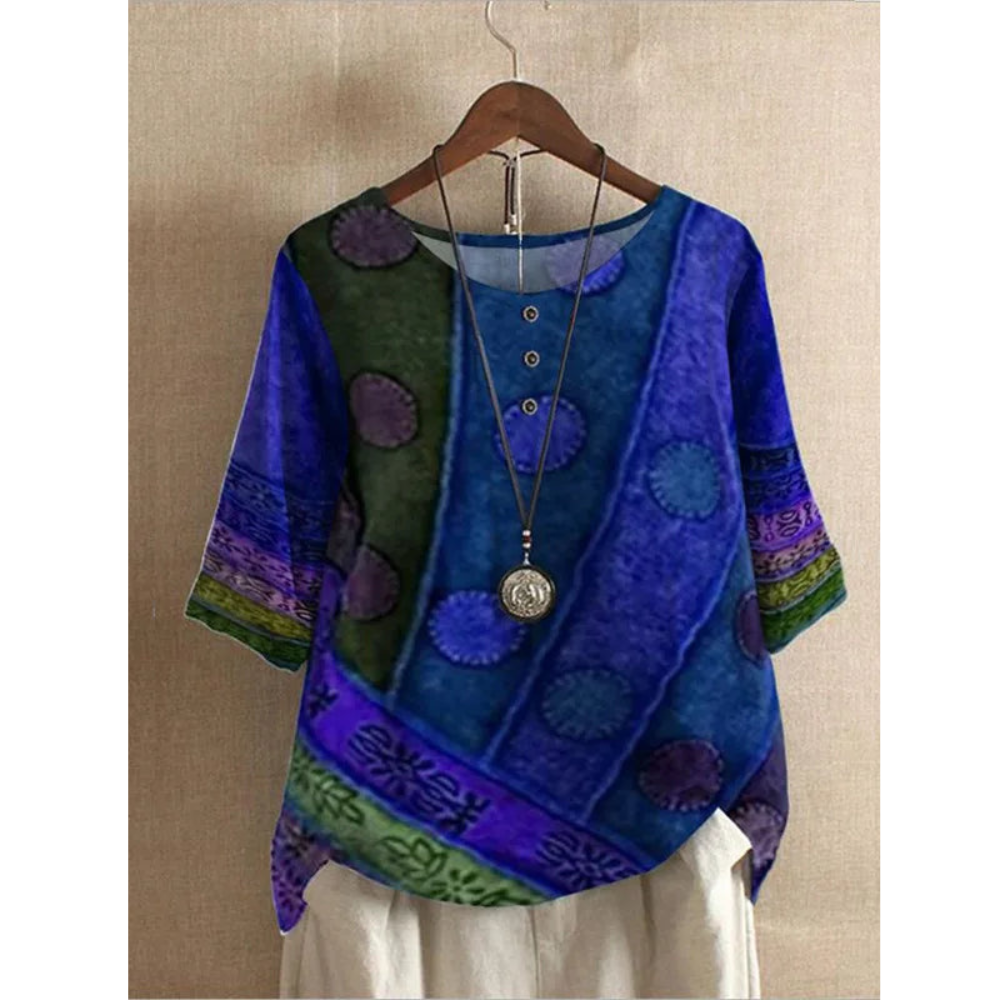 Valerie - boho stiilis mitmevärviline top