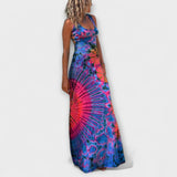 Ronja - La Bamba Maxi kleit tie-dye mustriga