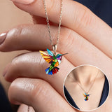 Kolibri Kaelakee – Elegantne Värviline Kaelakee Kolibri Motiiviga
