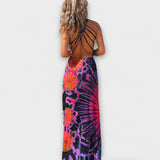 Ronja - La Bamba Maxi kleit tie-dye mustriga