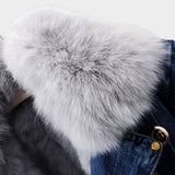 Alessia™ | Naiste Denim-jakk karvase kraega