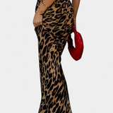 Elena Falda Maxi Slim leopardi mustriga
