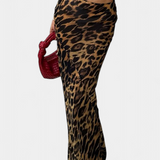 Elena Falda Maxi Slim leopardi mustriga
