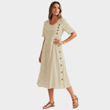 Marina™ | Elegantne triibuline midi kleit