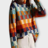 Erika – patchwork mustriga sviiter