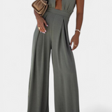 Jessica Mono Halter Ristatud Ilma Seljata ja Laiade Jalgadega