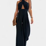 Jessica Mono Halter Ristatud Ilma Seljata ja Laiade Jalgadega