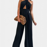 Jessica Mono Halter Ristatud Ilma Seljata ja Laiade Jalgadega