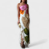 Sapphire - Elegantne maxi kleit patchworkiga