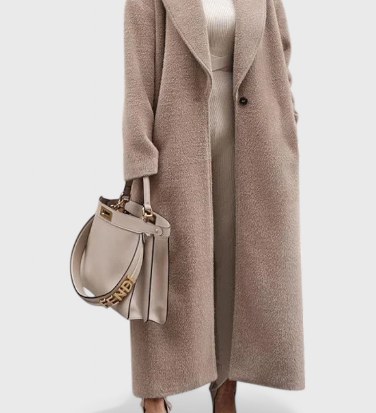 Chloe | Elegantne Täispikk Struktuurne Mantel