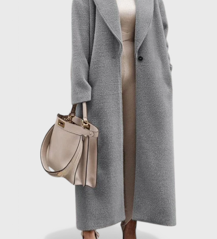 Chloe | Elegantne Täispikk Struktuurne Mantel