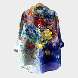 Lena | Premium bluus lillede tikanditega