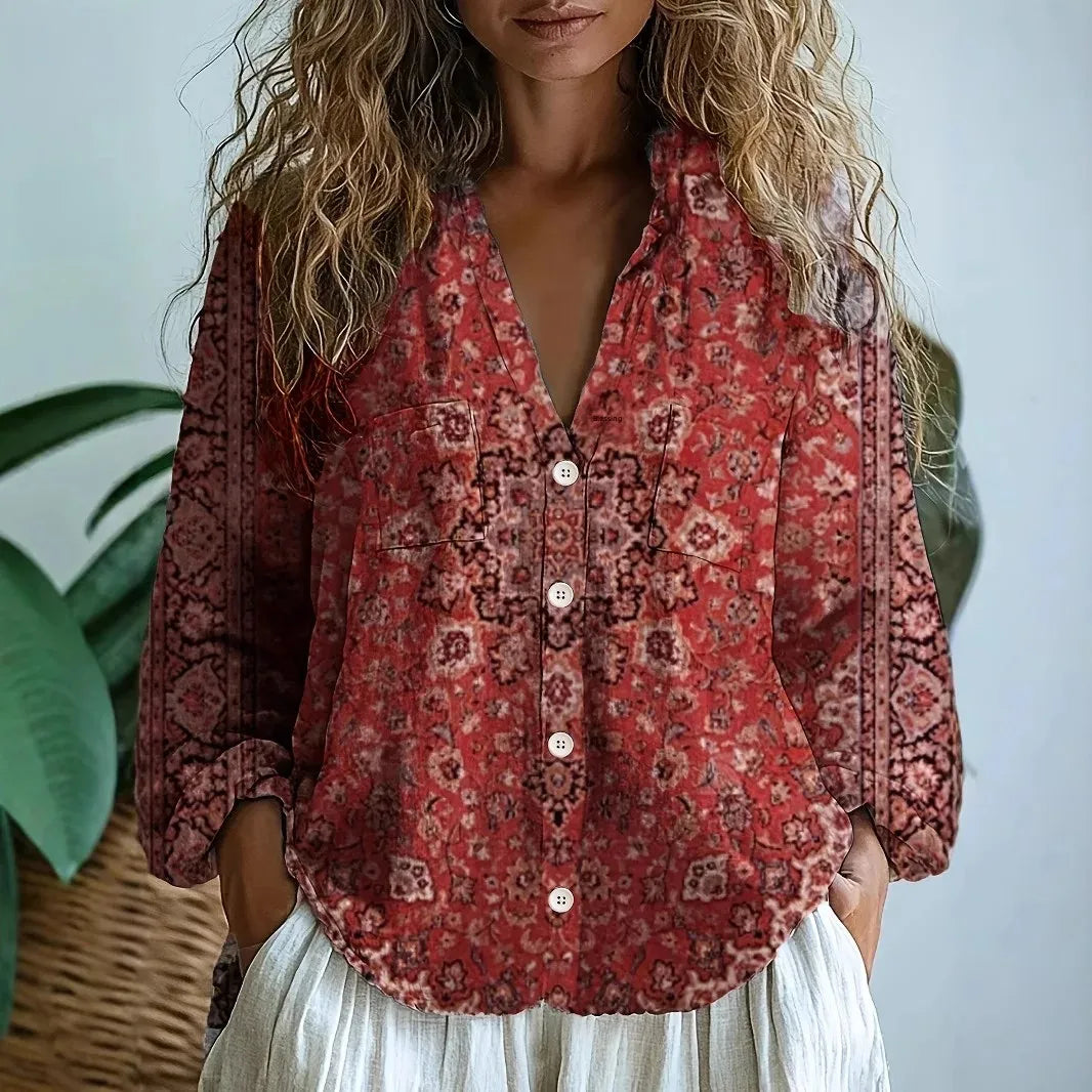 Sofía – Casual pluus loodusliku mustriga