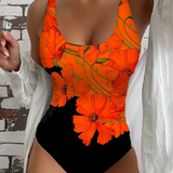Elena™ | Elegantne ühes tükis ujumistrikoo lillemustriga