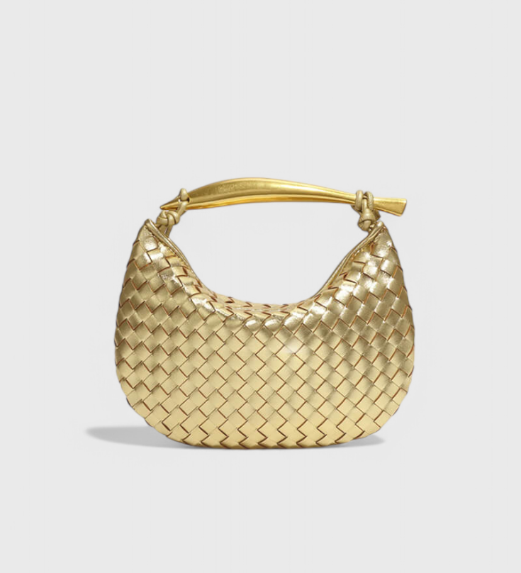 Gerda Bolso Woven kullatud käepidemega