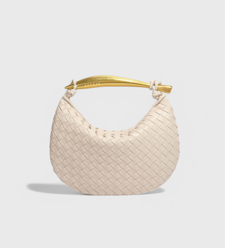 Gerda Bolso Woven kullatud käepidemega