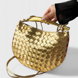 Gerda Bolso Woven kullatud käepidemega