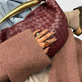 Gerda Bolso Woven kullatud käepidemega