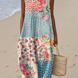 Anna™ | Midi patchwork kleit