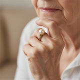 Retro Pearl-Embellished Ring