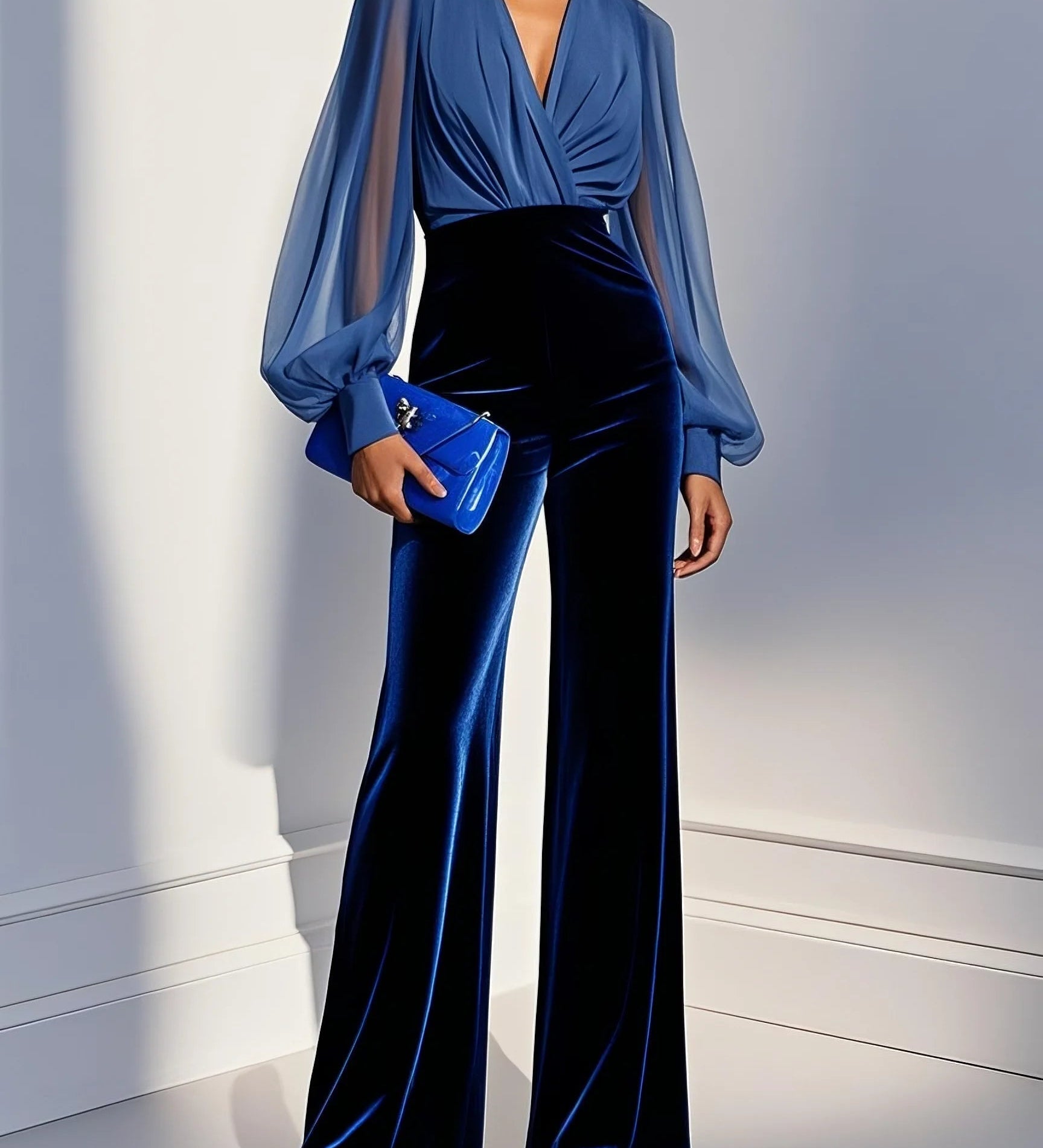 Maud™ | Üksik elegantne V-kaelusega jumpsuit