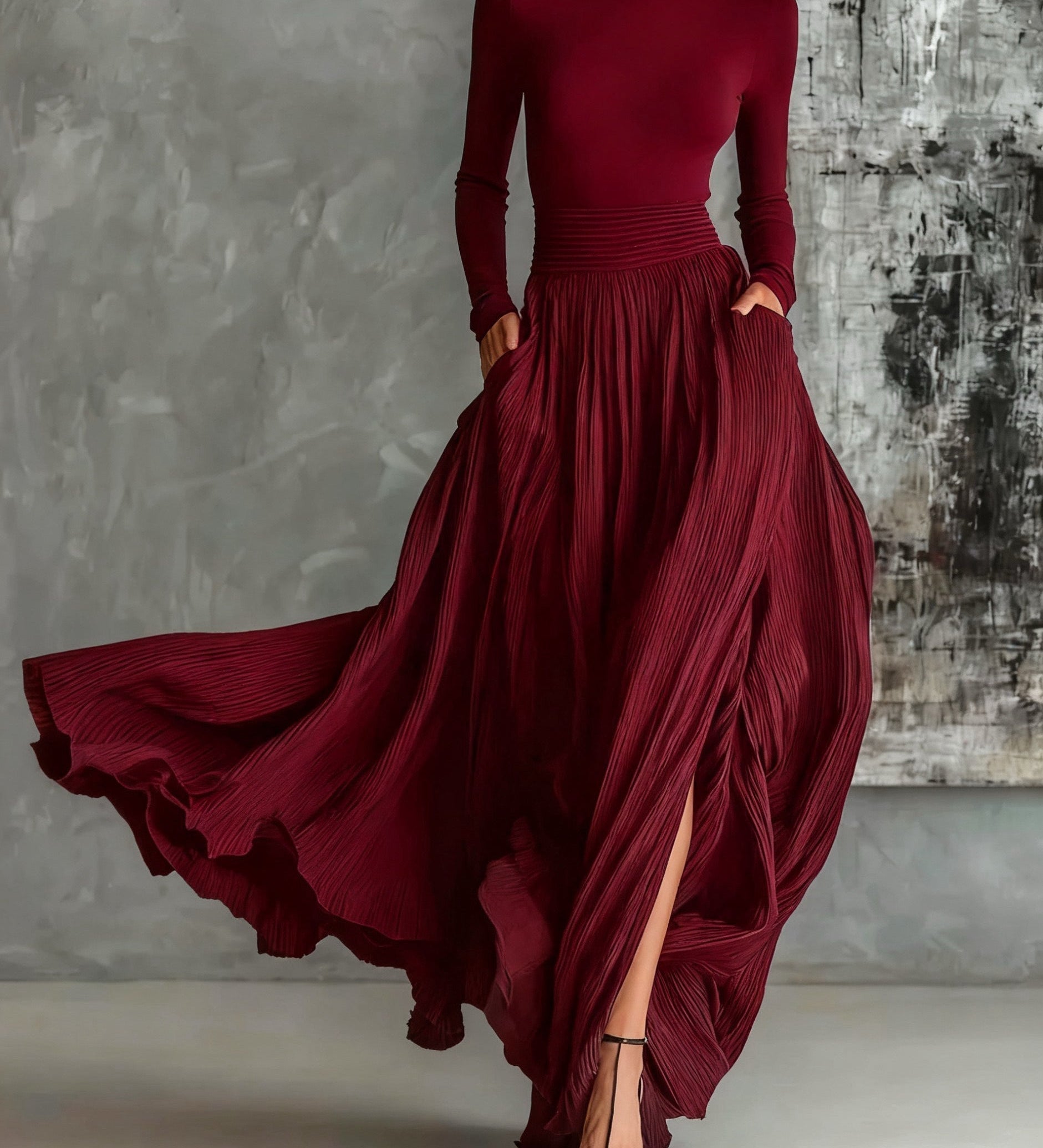 Eva™ | Elegantne komplekt plisseeritud seelikuga