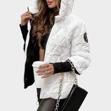 Christina™ | Patchwork stiilis kapuutsiga jakk