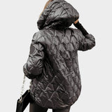 Christina™ | Patchwork stiilis kapuutsiga jakk