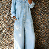 Noa | Denim jumpsuit avatud õlgadega