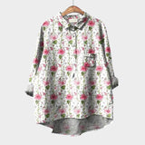 Marieke | Premium bluus lillede mustriga