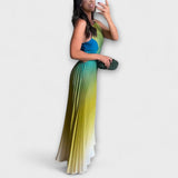 Haven - Maxi stiilis ilma varrukateta kleidid tie-dye mustriga