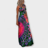 Ronja - La Bamba Maxi kleit tie-dye mustriga
