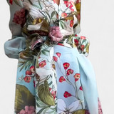 Sanne Elegantne Botaaniline Muster Camisa ja Laia Püksi Komplekt
