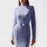 Freya - Elegantne midi kleit lillelise pitsiga