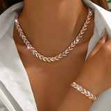 Claudine™ | Handcrafted Fish Triangle Necklace and Bracelet Set