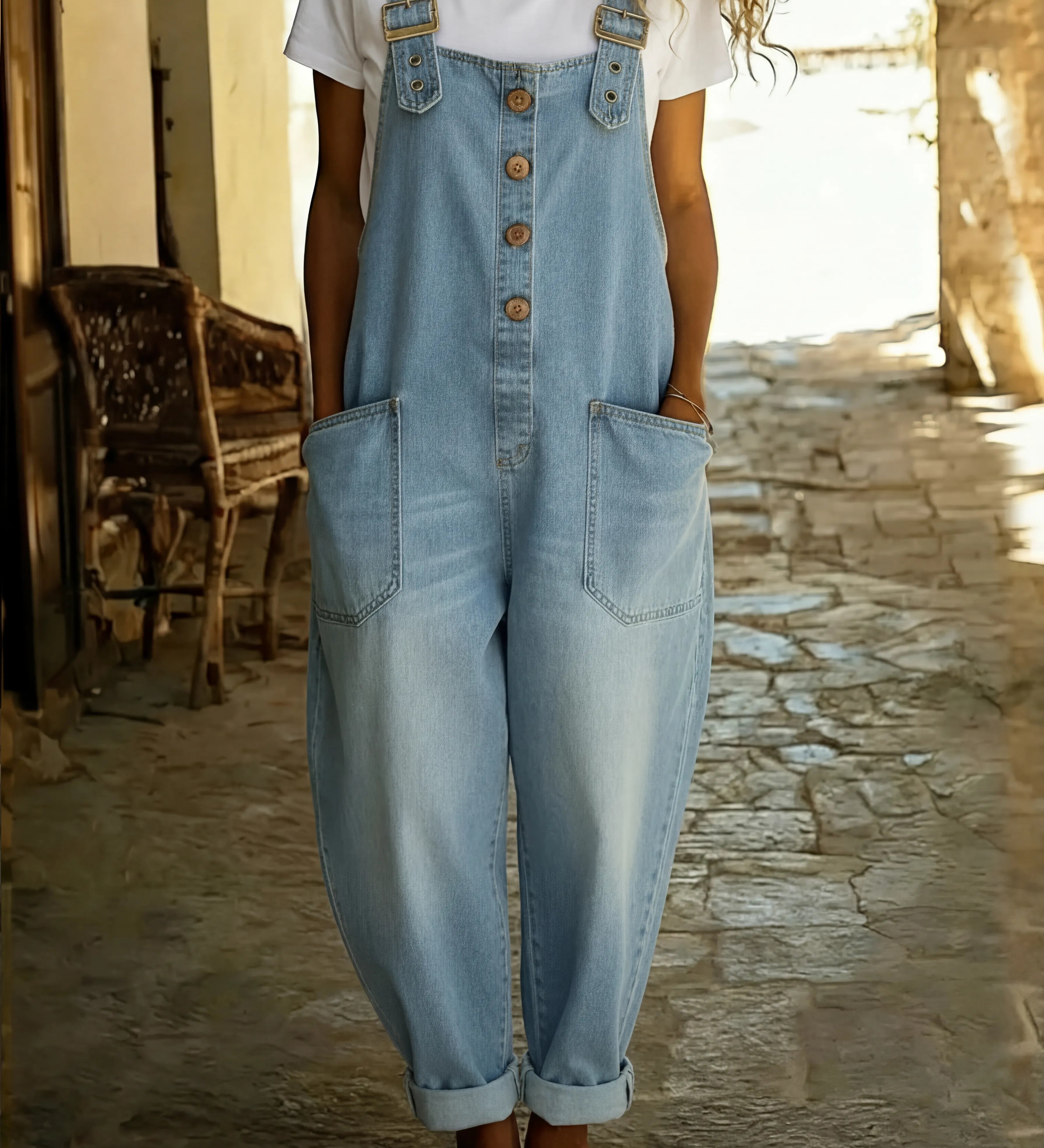 Juul | Denim overall reguleeritavate rihmadega