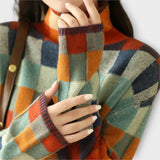 Erika – patchwork mustriga sviiter