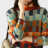 Erika – patchwork mustriga sviiter