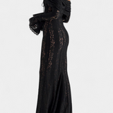 Rosalie Maxi Kleit Off-Shoulder pitsist
