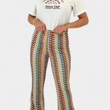 Carlie Laiene Püksid Retro Muster